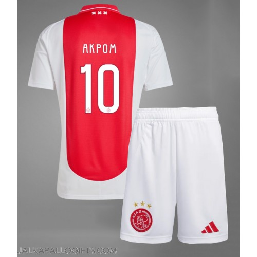 Ajax Chuba Akpom #10 Koti Peliasu Lasten 2024-25 Lyhythihainen (+ Lyhyet housut)